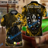 BlueJose Billiards Among Ghosts Skulls 8 Ball Pool Design Personalized Name Shirt (6 Colors)