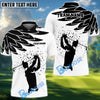 BlueJoses Golf and Wing Pattern Customized Name 3D Shirt (4 Colors)