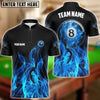 BlueJose Billiards Ball 8 Heavenly Flame Personalized Shirt (4 Colors)