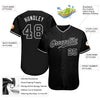 BlueJose Custom Black Black-White Authentic Baseball Jersey