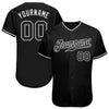 BlueJose Custom Black Black-White Authentic Baseball Jersey