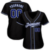 BlueJose Custom Black Royal-White Authentic Baseball Jersey