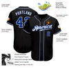 BlueJose Custom Black Royal-White Authentic Baseball Jersey