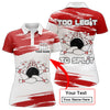 BlueJose Red & White Bowling Too Legit Too Split Premium Customized Name 3D Shirt For Women