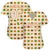 BlueJose Custom Cream White-Texas Orange 3D Pattern Design Halloween Pumpkins Baseball Jersey