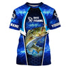 Bluejose Bass Fishing Blue Galaxy Custom Long Sleeve Performance Fishing Shirts