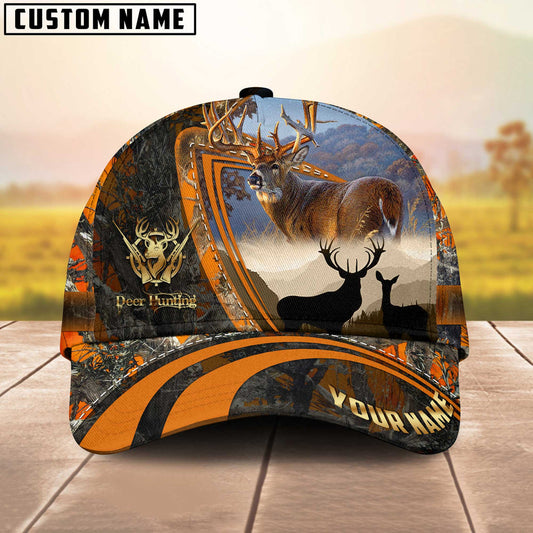 BlueJose Majestic Deer Hunting Orange Camo Personalized Cap