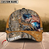 BlueJose Deer Hunting USA Flag Multicolor Personalized Cap