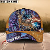 BlueJose Deer Hunting USA Flag Multicolor Personalized Cap