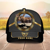 BlueJose Moose Hunting Gold Line Majestic Personalized Name 3D Cap