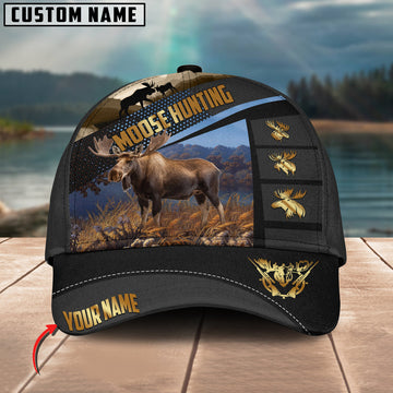 BlueJose Moose Hunting Sport Pattern Personalized Cap ( 2 Colors )