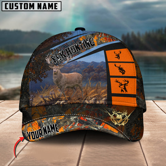 BlueJose Elk Hunting Sport Pattern Personalized Cap ( 2 Colors )