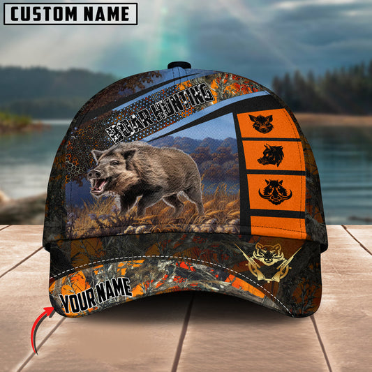 BlueJose Boar Hunting Sport Pattern Personalized Cap ( 2 Colors )