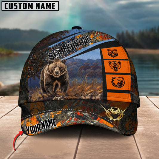 BlueJose Bear Hunting Sport Pattern Personalized Cap ( 2 Colors )