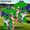 BlueJose Golf Multicolors Personalized Name 3D Shirt