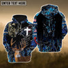 BlueJose  Deer Hunting USA Flag Cross With Reaper Bow 3D Hoodie (3 Colors)