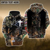 BlueJose Deer Hunting USA Flag Cross With Reaper Bow 3D Hoodie (3 Colors)