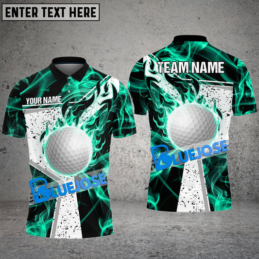 BlueJose Golf Fire Destroys Darkness Customized Name, Team Name 3D Shirts (4 Colors)