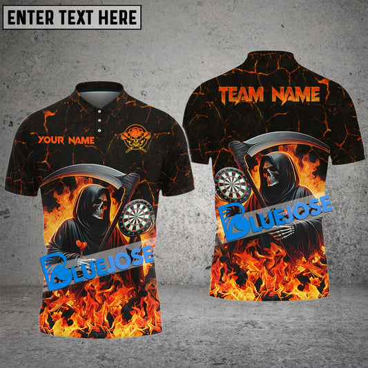 BlueJose Darts Hell Reaper Personalized Name, Team Name 3D Shirt (4 Colors)
