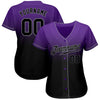 BlueJose Custom Purple Black-Gray Authentic Fade Fashion Baseball Jersey
