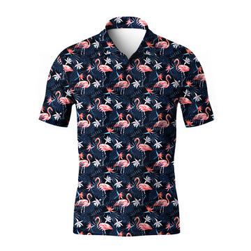 BlueJose Flowered Flamingo Shirt