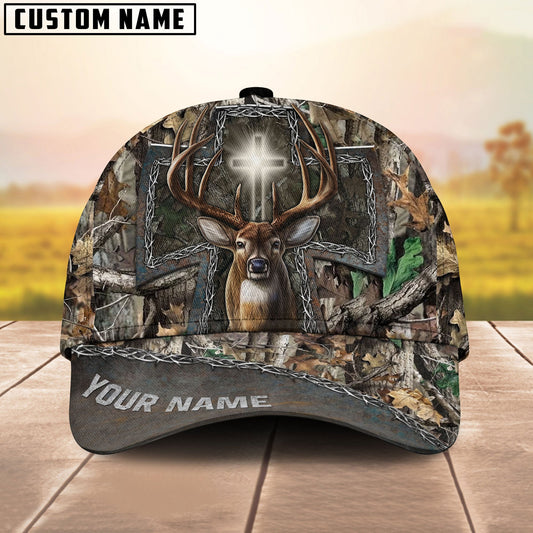 BlueJose Cross Hunting Deer Multicolor Personalized Cap