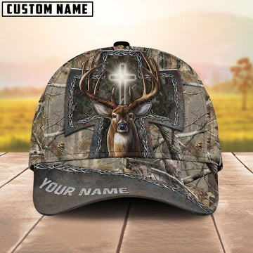 BlueJose Cross Hunting Deer Multicolor Personalized Cap