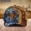 BlueJose Cross America Hunting Deer Leather Pattern Multicolor Personalized Cap