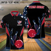 BlueJose Bowling And Pins American Flag Customized Name, Team Name 3D Shirt (4 Options)