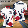 BlueJose Bowling And Pins American Flag Customized Name, Team Name 3D Shirt (4 Options)