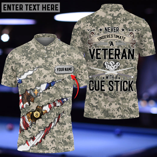 BlueJose Billiard Veteran With A Cue Stick Personalized Unisex Shirt