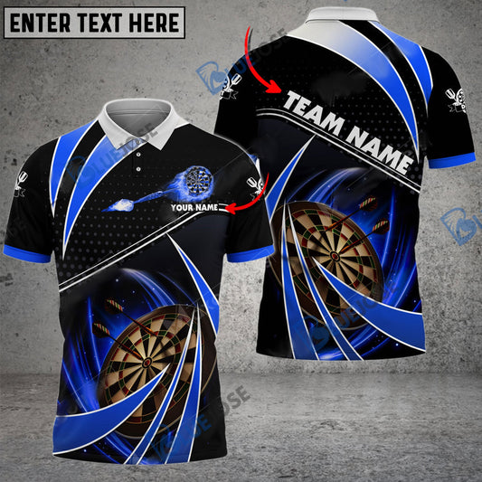 BlueJose Darts Tornado Light Color Personalized Name, Team Name Shirt (4 Colors)