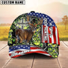 BlueJose Deer Hunting American Under God Personalized Cap (9 Colors)