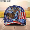 BlueJose Deer Hunting American Under God Personalized Cap (9 Colors)