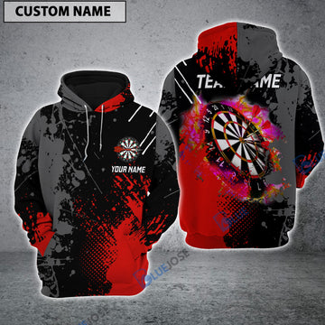 BlueJose Red Dart Board Personalized Darts Hoodie