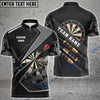 BlueJose Darts Black And Gray Personalized Name 3D Shirt