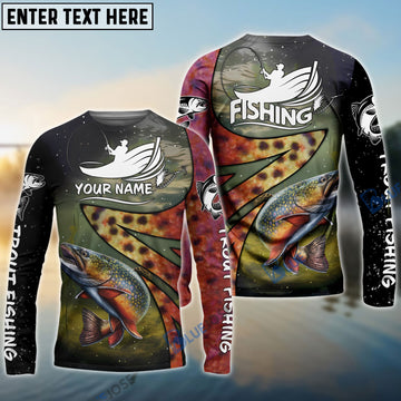 BlueJose Fishing Trout Skin Customize Name 3D Shirts