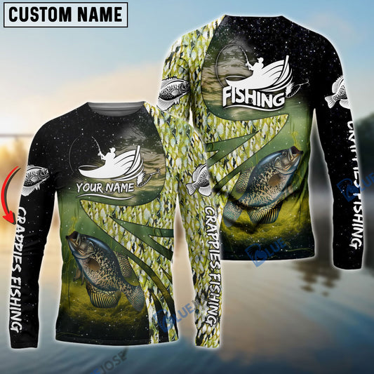 BlueJose Fishing Crappie Skin Customize Name 3D Shirts