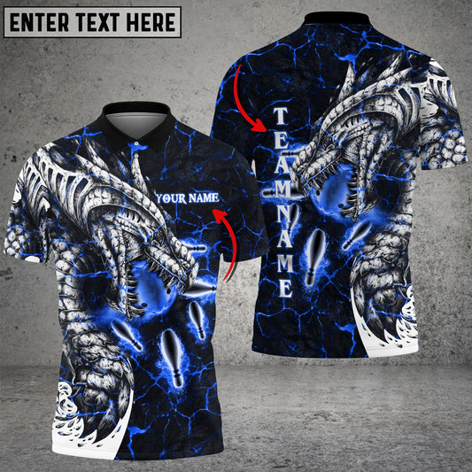 BlueJose Magma Dragon Bowling Personalized Name, Team Name 3D Shirt (4 Colors)