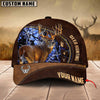 BlueJose Hunting Deer Leather Zip Pattern Multicolor Personalized Cap