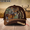 BlueJose Hunting Deer Leather Zip Pattern Multicolor Personalized Cap