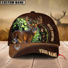 BlueJose Hunting Deer Leather Zip Pattern Multicolor Personalized Cap