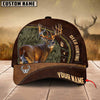 BlueJose Hunting Deer Leather Zip Pattern Multicolor Personalized Cap