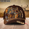 BlueJose Hunting Deer Leather Zip Pattern Multicolor Personalized Cap