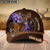 BlueJose Hunting Deer Leather Zip Pattern Multicolor Personalized Cap