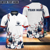 BlueJose Fire Bowling And Pins Flame Pattern Multicolor Option Customized Name 3D Shirt (4 Colors)