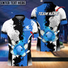 BlueJose Fire Bowling And Pins Milky Way Pattern Multicolor Option Customized Name 3D Shirt (4 Colors)