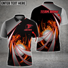 BlueJoses Flame Golf Tornado Pattern Customized Name 3D Shirt (4 Colors)