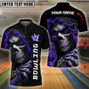 BlueJose Bowling And Pins Reaper Customized Name 3D Shirt (4 Colors)