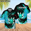 BlueJose Bowling Ball And Pins Breath Of Fire Multicolor Option Customized Name Hawaiian Shirt (4 Colors)